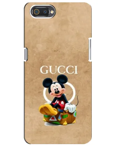 Чехол для Realme C2 с картинкой «Микки Маус Gucci — крафт»