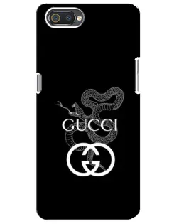 Чехол для Realme C2 с картинкой «Gucci — серебряная змея»