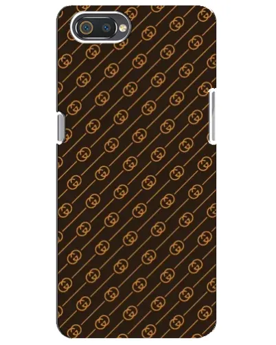 Чехол для Realme C2 с картинкой «Gucci — золотые диагонали»