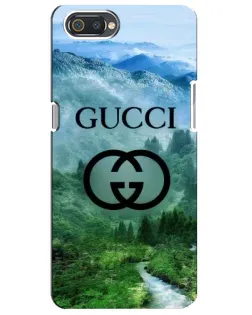 Чехол для Realme C2 с картинкой «Gucci — горный пейзаж»