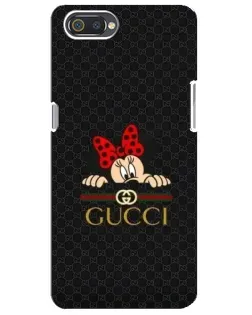 Чехол для Realme C2 с картинкой «Минни Маус Gucci — черный»