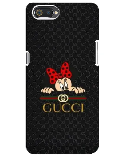 Чехол для Realme C2 с картинкой «Минни Маус Gucci — черный»