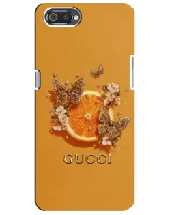 Чохол для Realme C2 з картинкою «Gucci — золоті метелики»