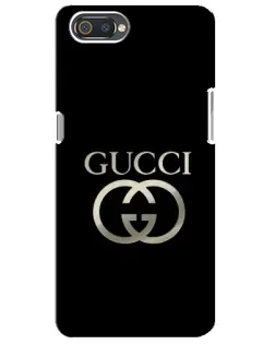 Чохол для Realme C2 з картинкою «Gucci — золото на чорному»