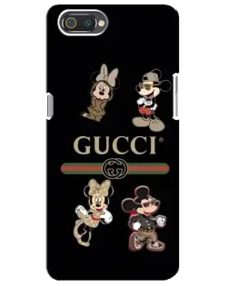 Чохол для Realme C2 з картинкою «Gucci — герої Disney та монограма»