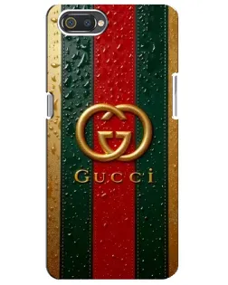 Чохол для Realme C2 з картинкою «Gucci — фірмова смуга та золото»