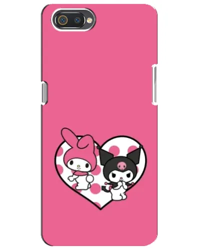 Чехол для Realme C2 с картинкой «Kuromi и My Melody»