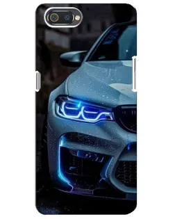 Чехол для Realme C2 с картинкой «Взгляд BMW с синими фарами» Чехол для Realme C2 с картинкой «Взгляд BMW с синими фарами»