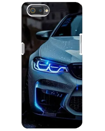 Чехол для Realme C2 с картинкой «Взгляд BMW с синими фарами»