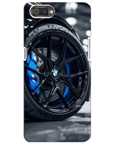 Чехол для Realme C2 с картинкой «Колесо BMW вблизи»