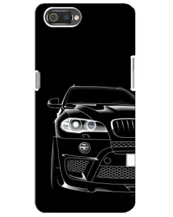 Чехол для Realme C2 с картинкой «Темный силуэт BMW»