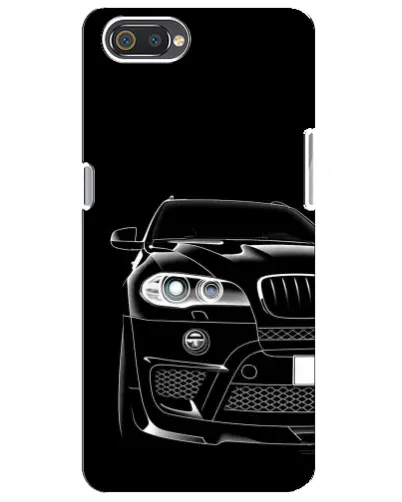 Чехол для Realme C2 с картинкой «Темный силуэт BMW»