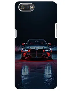 Чехол для Realme C2 с картинкой «BMW на мокрой дороге»