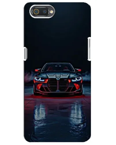 Чехол для Realme C2 с картинкой «BMW на мокрой дороге»