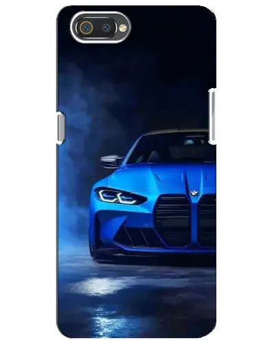 Чехол для Realme C2 с картинкой «Голубая BMW M4»