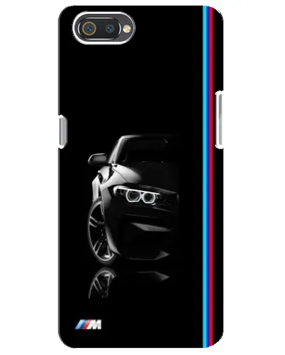 Чехол для Realme C2 с картинкой «Силуэт BMW в темноте»