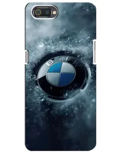 Чехол для Realme C2 с картинкой «Логотип BMW — лед»