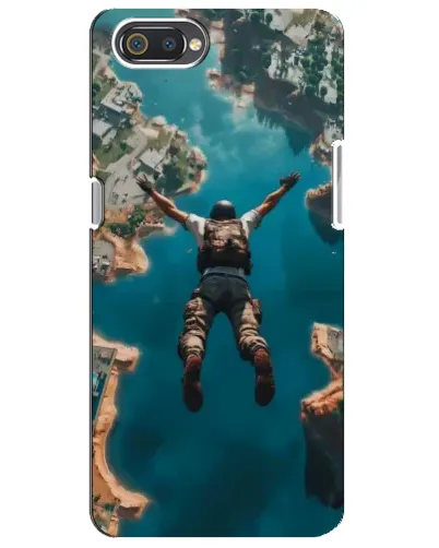 Чохол для Realme C2 з картинкою «PUBG — вільне падіння»