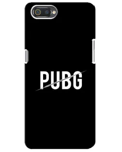 Чохол для Realme C2 з картинкою «PUBG — білий логотип»
