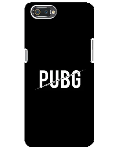 Чохол для Realme C2 з картинкою «PUBG — білий логотип»