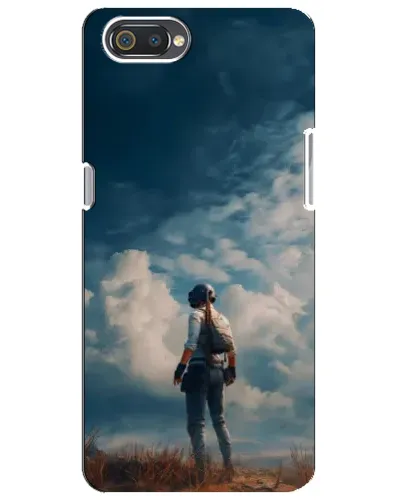 Чохол для Realme C2 з картинкою «Герой PUBG на скелі»