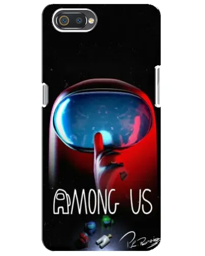 Чохол для Realme C2 з картинкою «Червоний імпостер — макро»