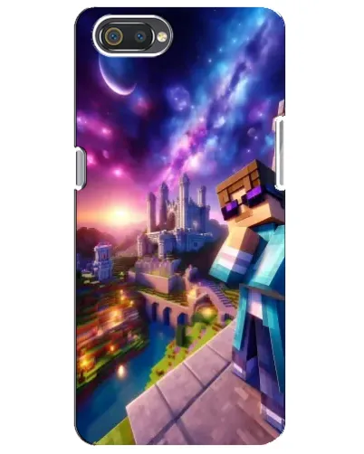 Чехол для Realme C2 с картинкой «Стив и космос»