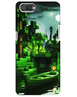 Чохол для Realme C2 з картинкою «Minecraft лісовий пейзаж»