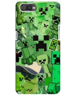 Чохол для Realme C2 з картинкою «Кріпери Minecraft»