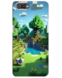 Чехол для Realme C2 с картинкой «Minecraft летний день»