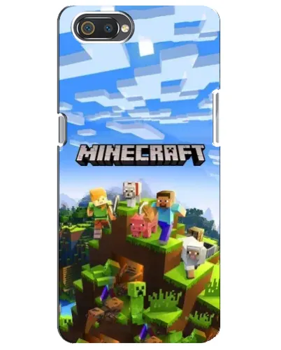 Чехол для Realme C2 с картинкой «Minecraft классический мир»