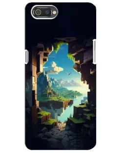 Чехол для Realme C2 с картинкой «Вид из пещеры»