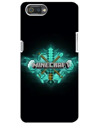 Чехол для Realme C2 с картинкой «Minecraft Diamond лого»