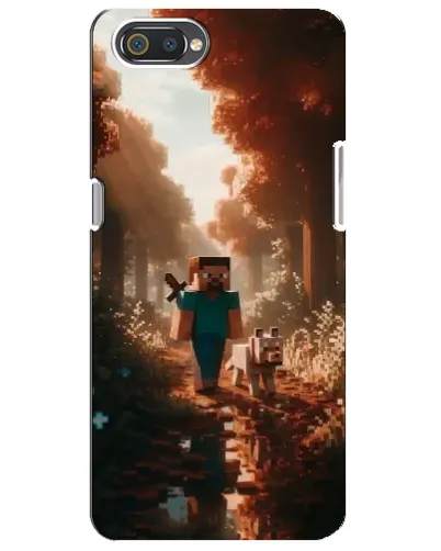 Чехол для Realme C2 с картинкой «Стив в лесу»