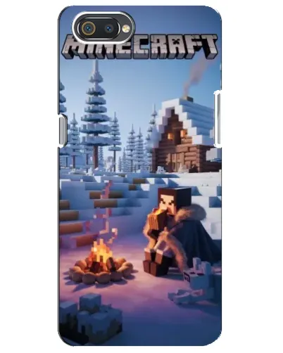 Чехол для Realme C2 с картинкой «Зимний Minecraft»