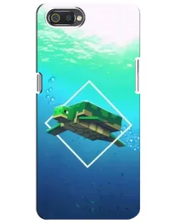 Чехол для Realme C2 с картинкой «Черепаха Minecraft»