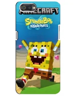 Чехол для Realme C2 с картинкой «Губка Боб Minecraft»
