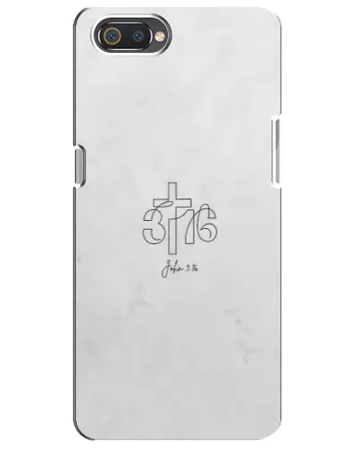 Чохол для Realme C2 з картинкою «Івана 3:16 Хрест»