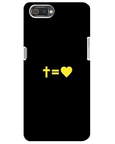 Чохол для Realme C2 з картинкою «Серце та Хрест»