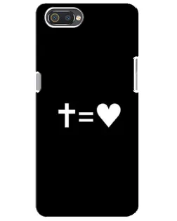 Чохол для Realme C2 з картинкою «Хрест та Серце»
