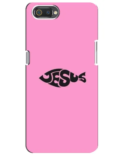 Чохол для Realme C2 з картинкою «Рожевий символ Jesus»