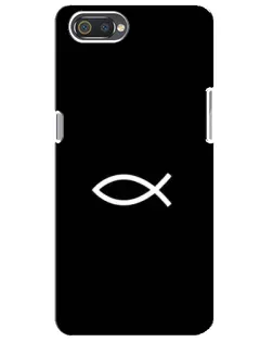 Чехол для Realme C2 с картинкой «Символ рыбы Jesus»