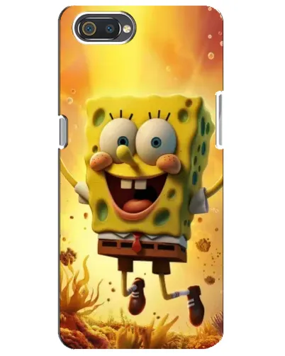Чехол для Realme C2 с картинкой «Губка Боб прыгает»