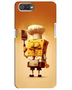 Чехол для Realme C2 с картинкой «Губка Боб повар»