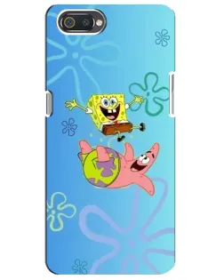 Чехол для Realme C2 с картинкой «Спанч Боб и Патрик»