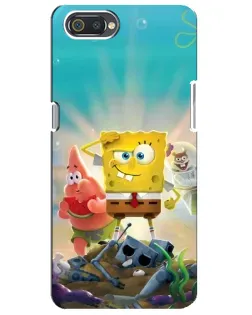 Чехол для Realme C2 с картинкой «Спанч Боб победитель»