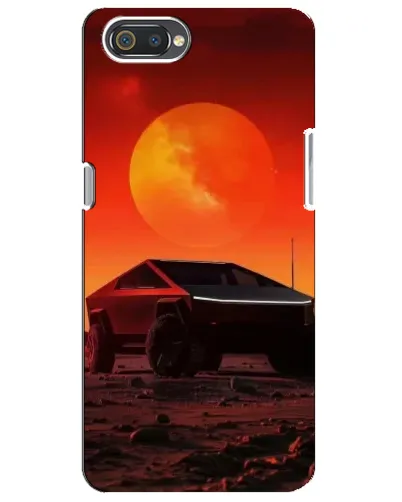 Чехол для Realme C2 с картинкой «Cybertruck на Марсе»