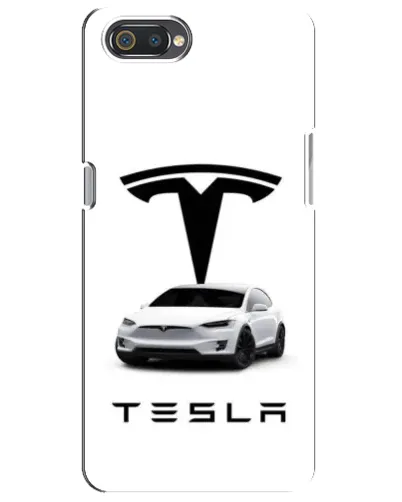 Чехол для Realme C2 с картинкой «Tesla White Style»