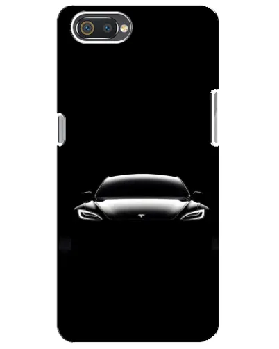 Чехол для Realme C2 с картинкой «Фары Tesla Night»