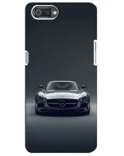 Чехол для Realme C2 с картинкой «Mercedes на черном»